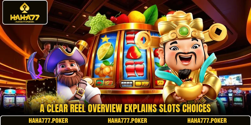A clear reel overview explains slots choices