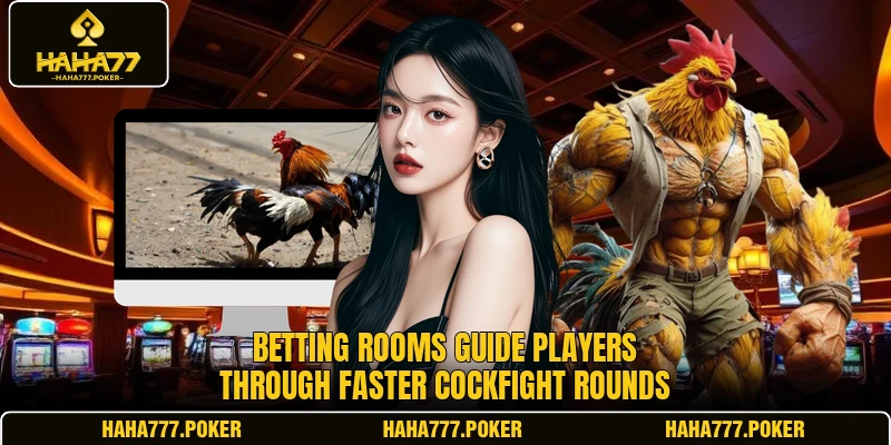 Betting rooms guide players through faster cockfight rounds