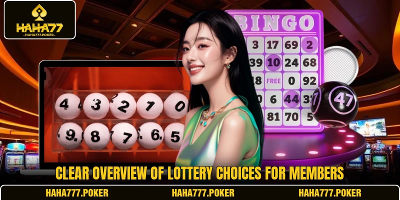 Clear overview of lottery choices for members