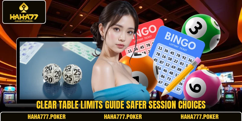 Clear table limits guide safer session choices