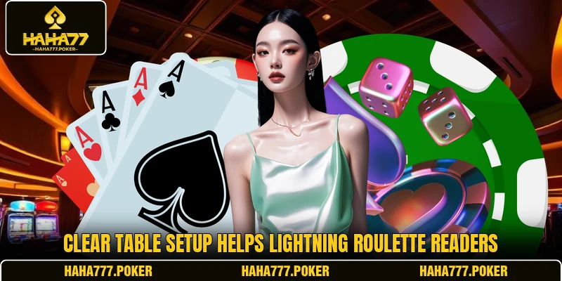 Clear table setup helps Lightning Roulette readers