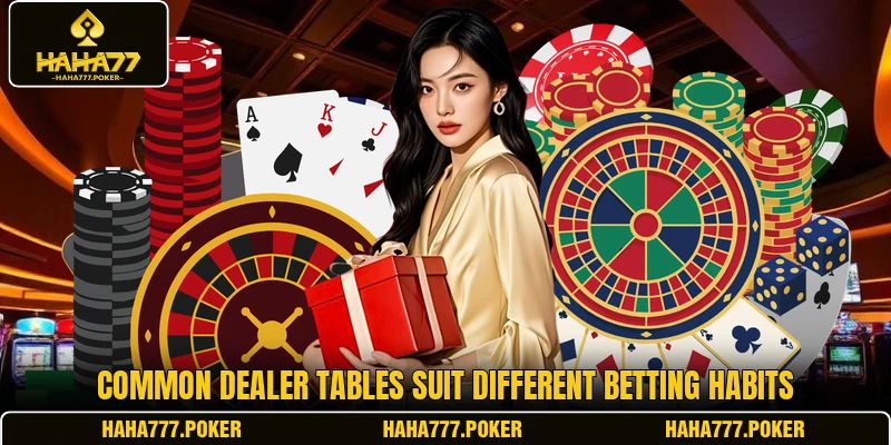 Common dealer tables suit different betting habits