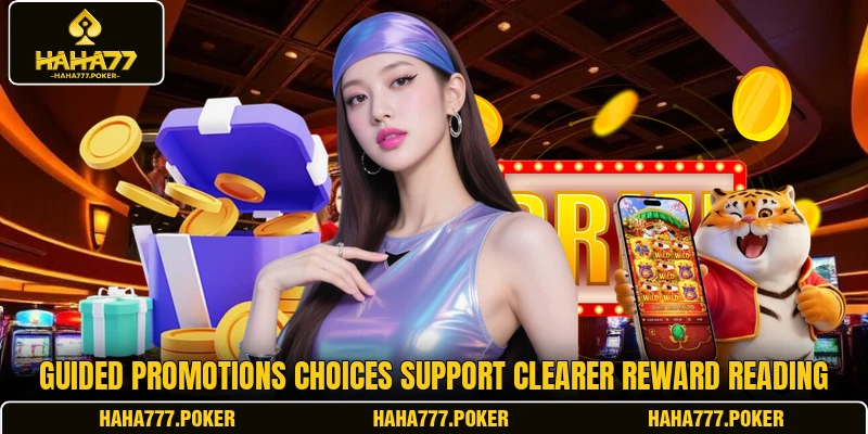Guided promotions choices support clearer reward reading