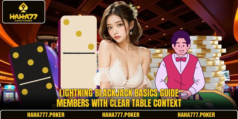 Lightning Blackjack basics guide members with clear table context
