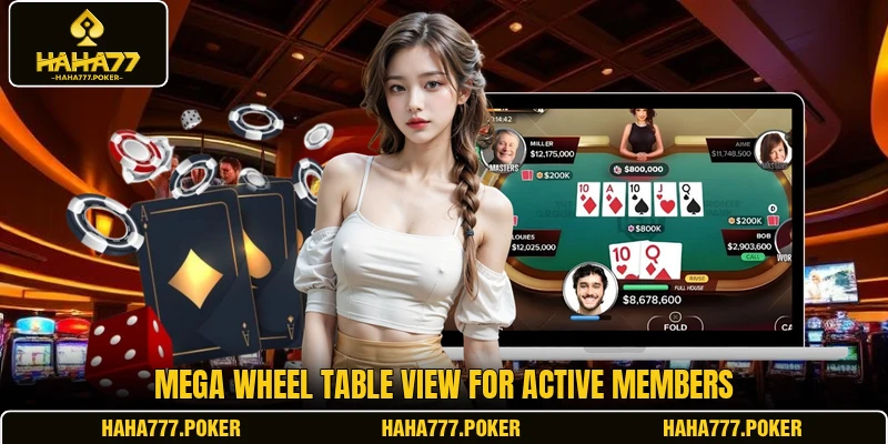 Mega Wheel table view for active members