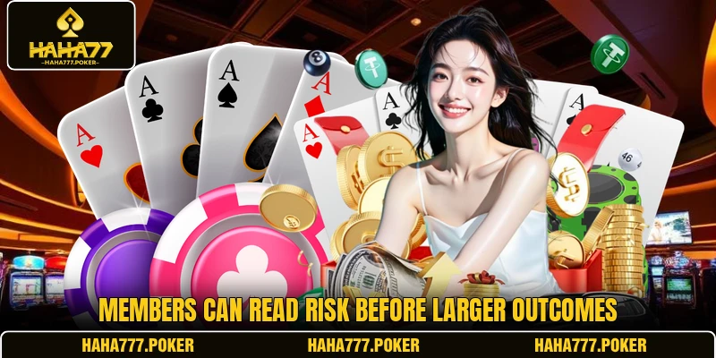 Members can read risk before larger outcomes