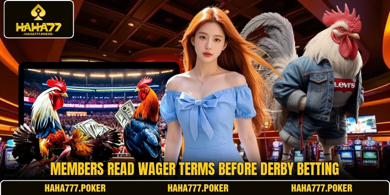 Members read wager terms before derby betting