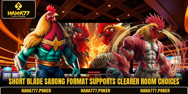 Short Blade Sabong format supports clearer room choices
