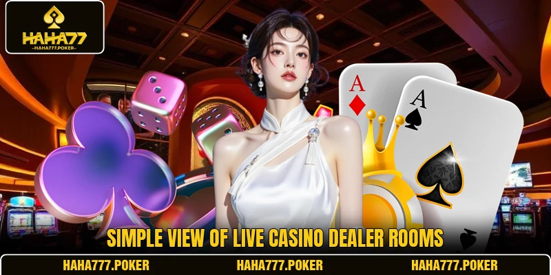 Simple view of live casino dealer rooms