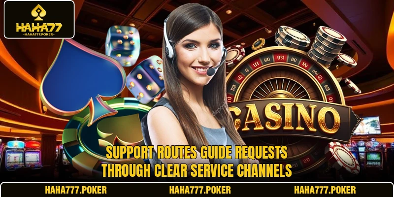 Support routes guide requests through clear service channels