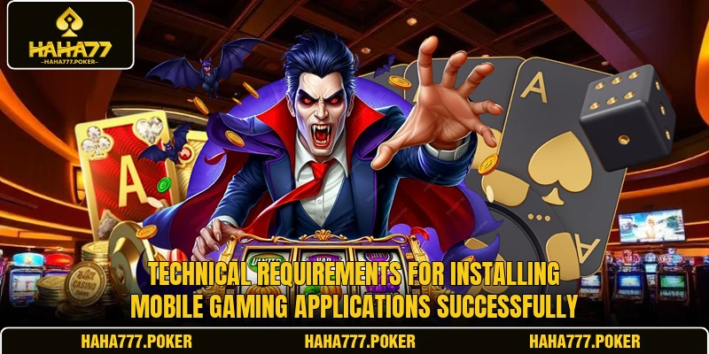 Technical requirements for installing mobile gaming applications successfully
